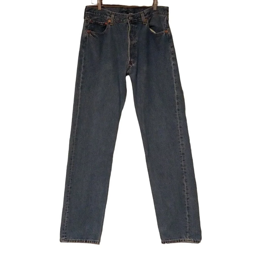 Levi's 501 Straight Leg Button Fly Denim Jeans 34x34